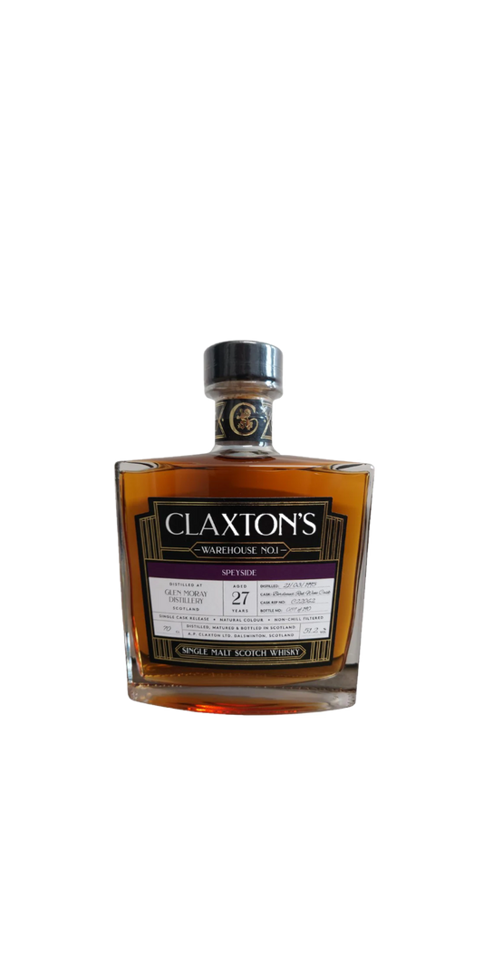 Glen Moray 1995 27yo Warehouse 1 Claxton's with presentation box