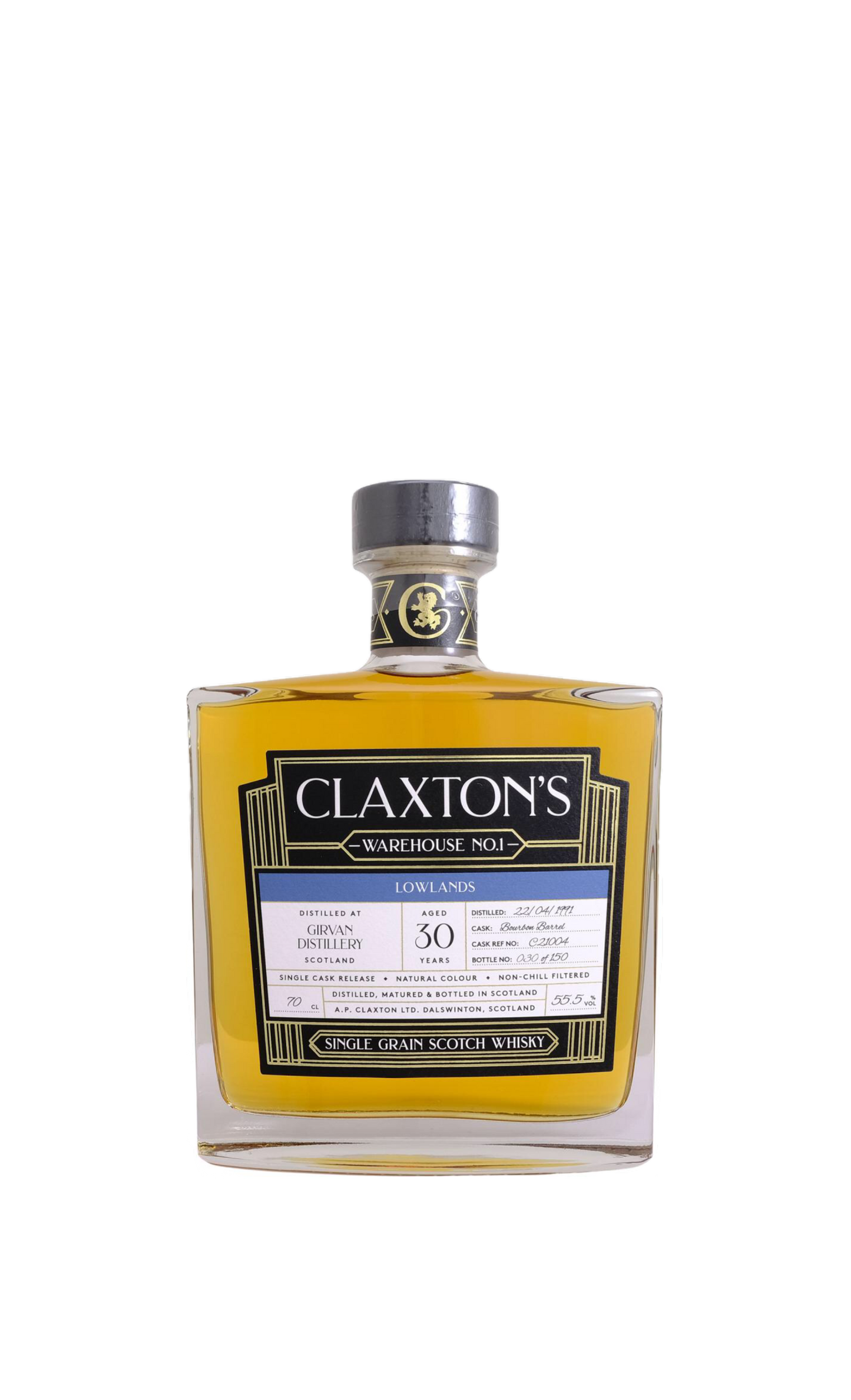 Girvan 1991 30yo Warehouse 1 Claxton's with presentation box
